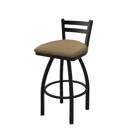 Holland Bar Stool Co 25" Low Back Swivel Counter Stool, Black Wrinkle, Canter Sand Seat 41125BW013